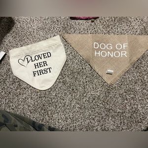 Dog bandannas, wedding or engagement.
